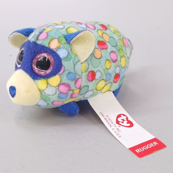 Ty Teeny Tys Rugger Raccoon Plush Toy Small Multicolor 2019 - Picture 3 of 6